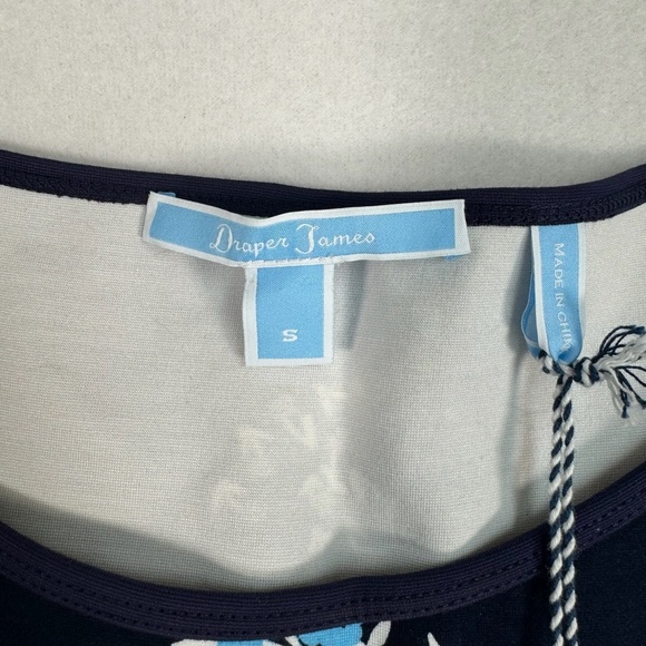 Draper James Floral Ponte Mini Dress Womens Sz S Navy Multi Color Sleeveless - Picture 3 of 11